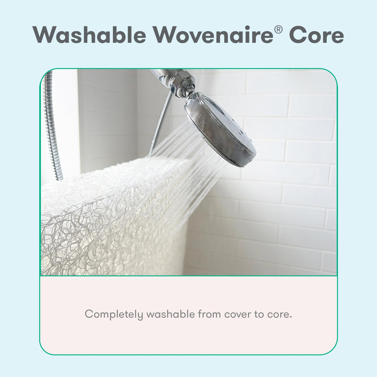 Grey Breathable Washable Crib Mattress & Toddler Bed P374