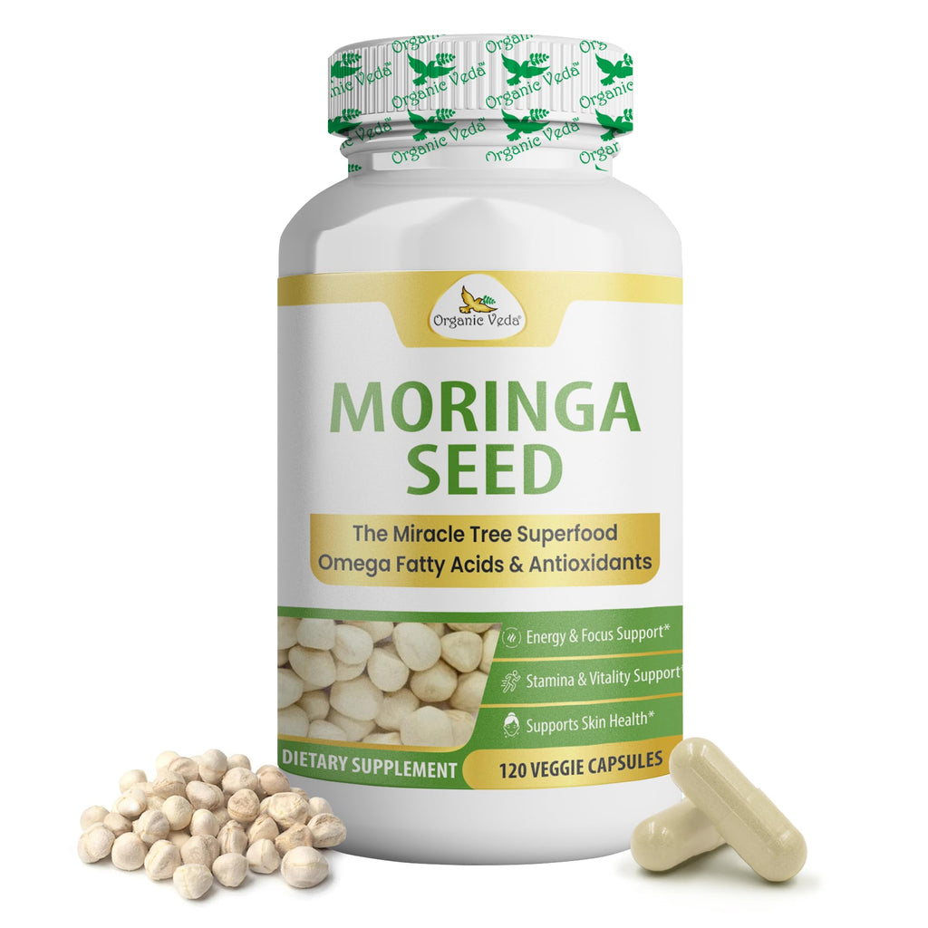Organic Moringa Seeds Capsules 120 Vegan Capsules I373