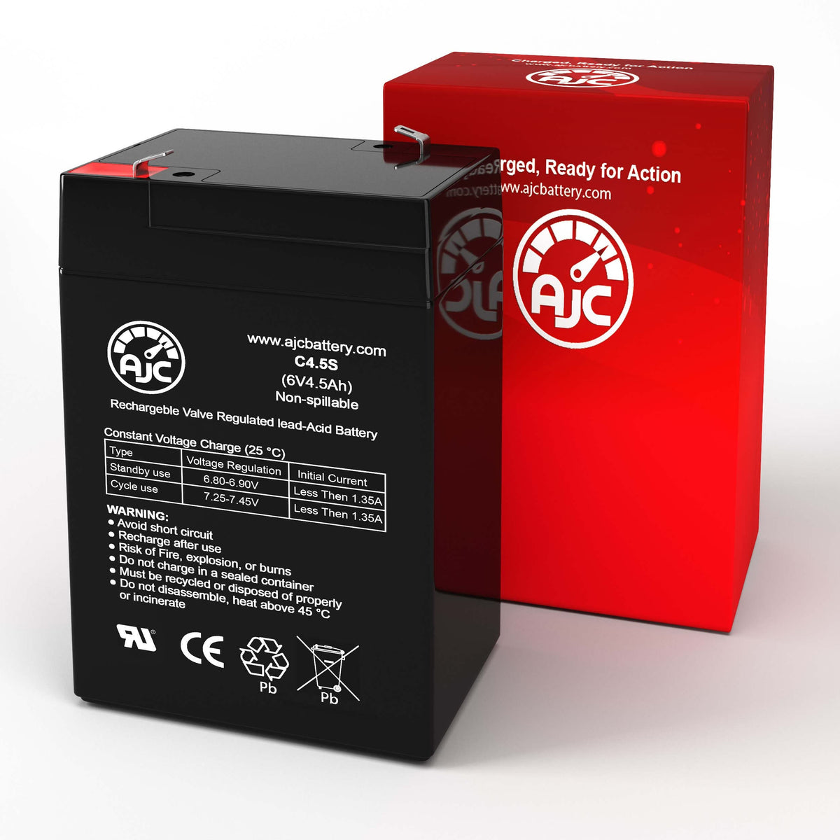 6V 4.5Ah Sealed Lead Acid Battery J303