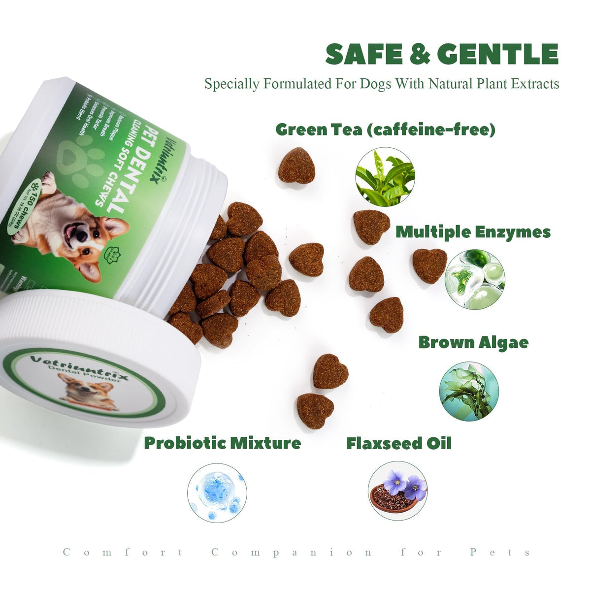 Dog Dental Chews with Natural Enzymes V8673