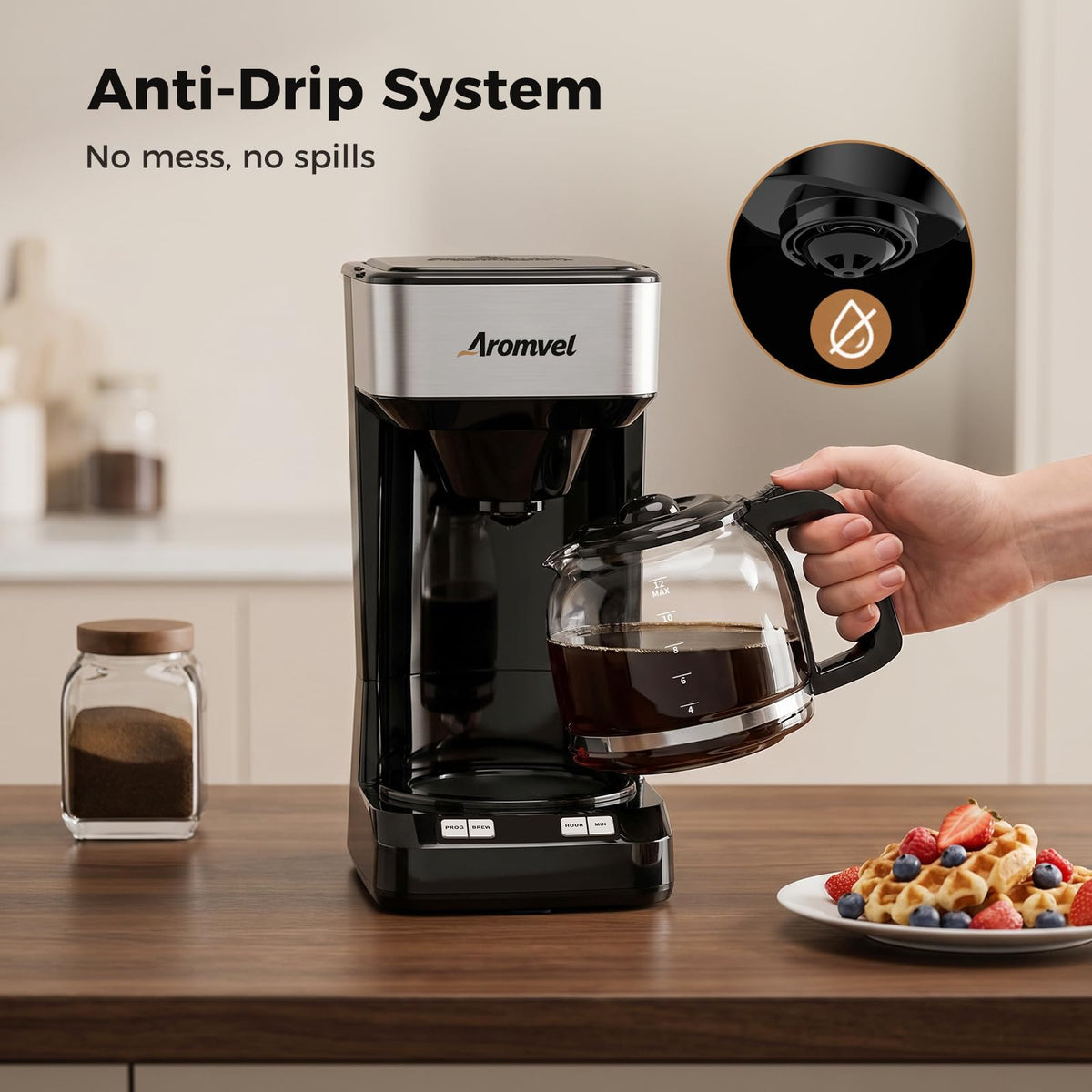 12 Cup Coffee Maker with LED Display Q533