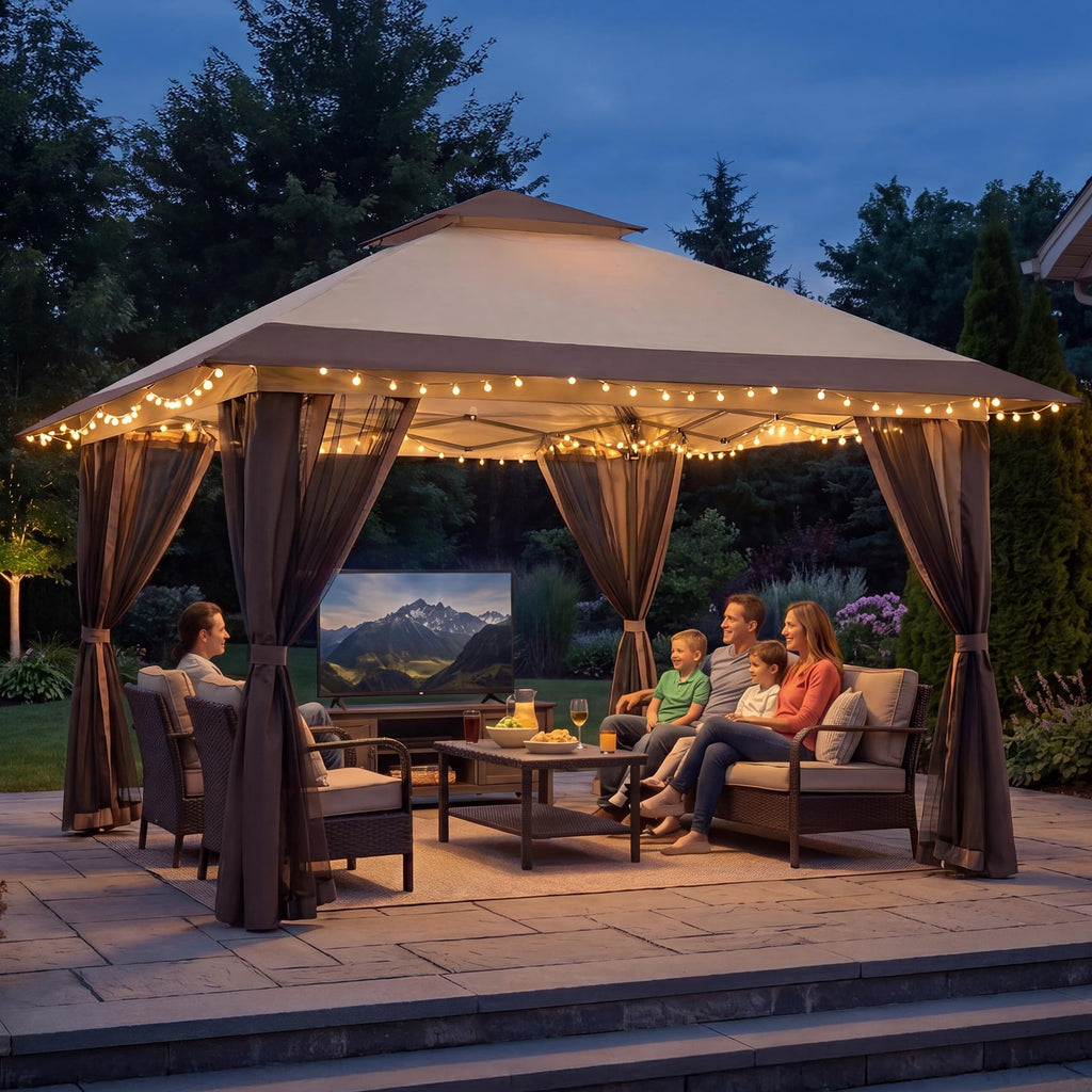13x13 Pop Up Gazebo with Mosquito Netting Sidewall X34493
