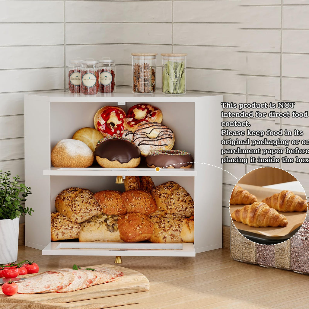 Bamboo Bread Box with Transparent Door M763