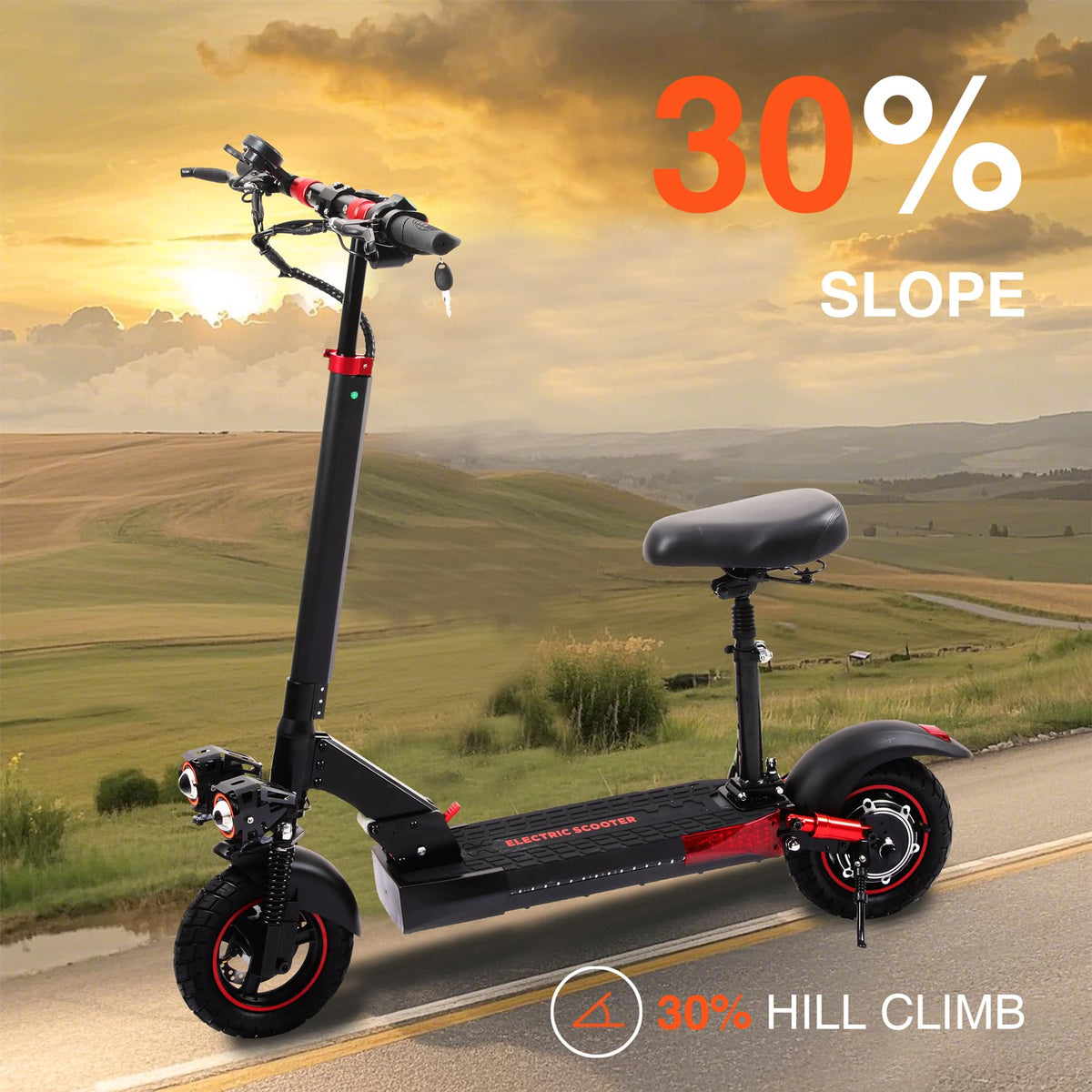 1200W Motor 30 MPH 30 Miles Range Folding Electric Scooter with Seat X11489