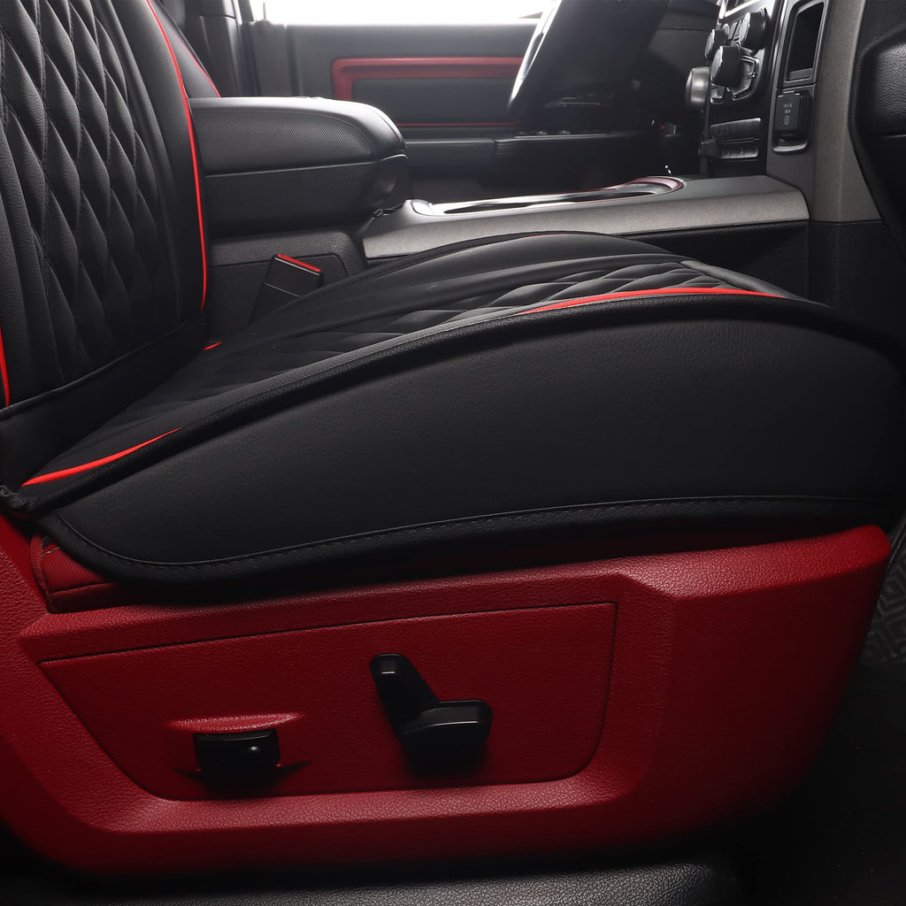 Waterproof Synthetic Leather Car Seat Covers 5PCS Full Set Black Red O89197