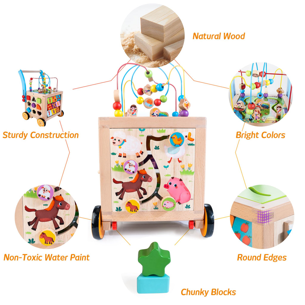 Wooden Activity Cube Baby Walker U539