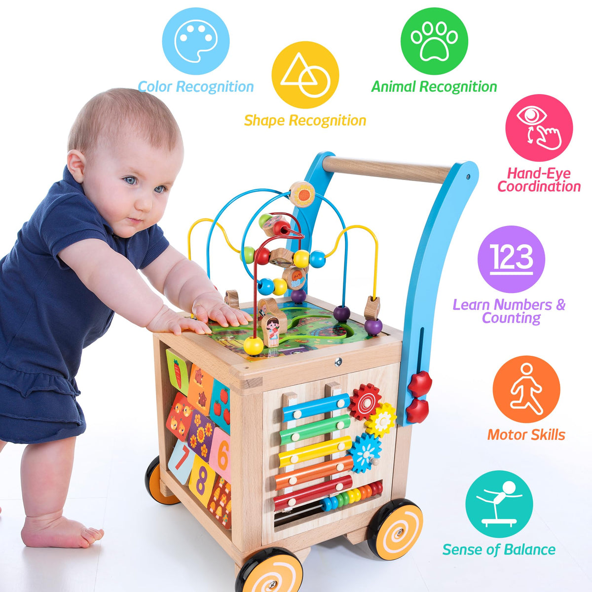 Wooden Activity Cube Baby Walker U539