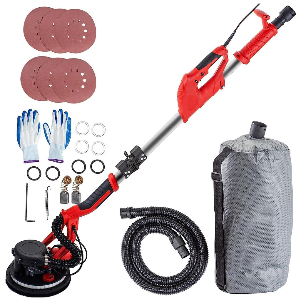 850W Variable Speed Electric Drywall Sander with Vacuum Bag V90619