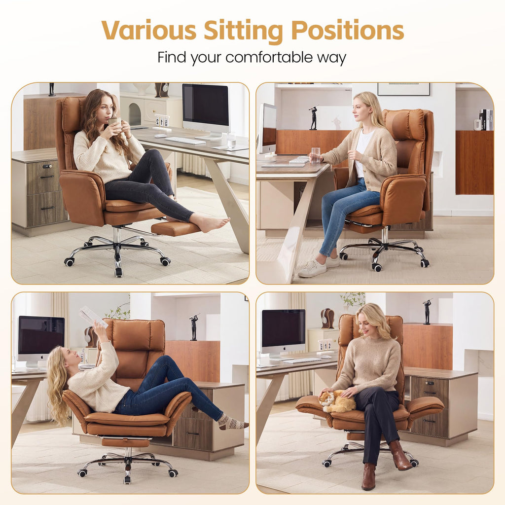 Big and Tall Office Chair with Footrest D509826