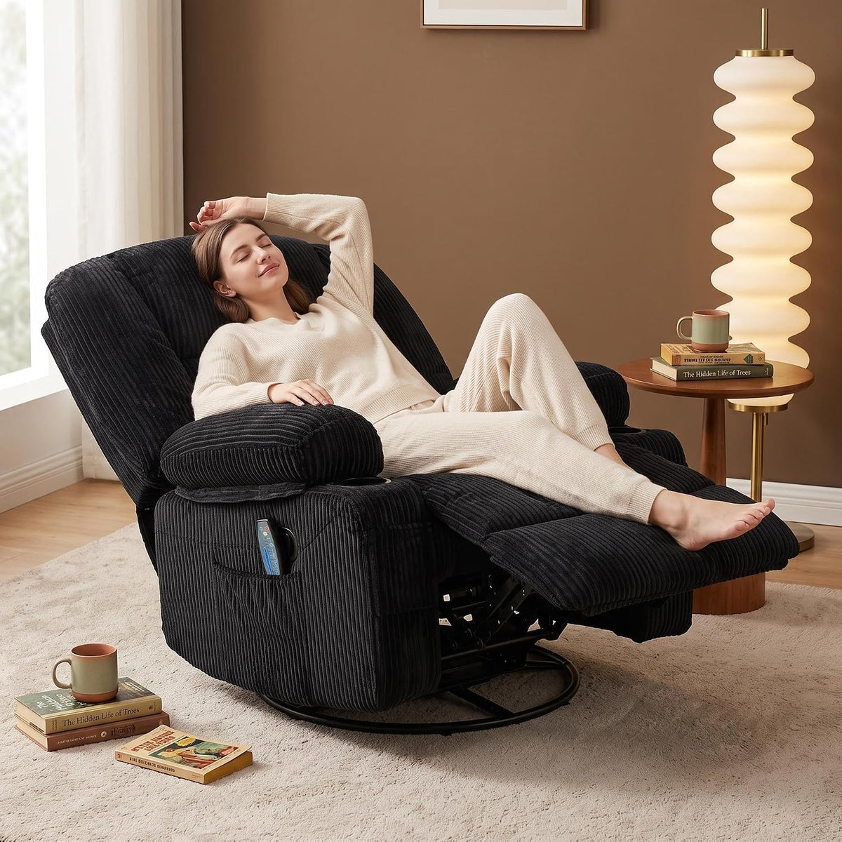 Oversized Swivel Rocker Recliner Chair E450961