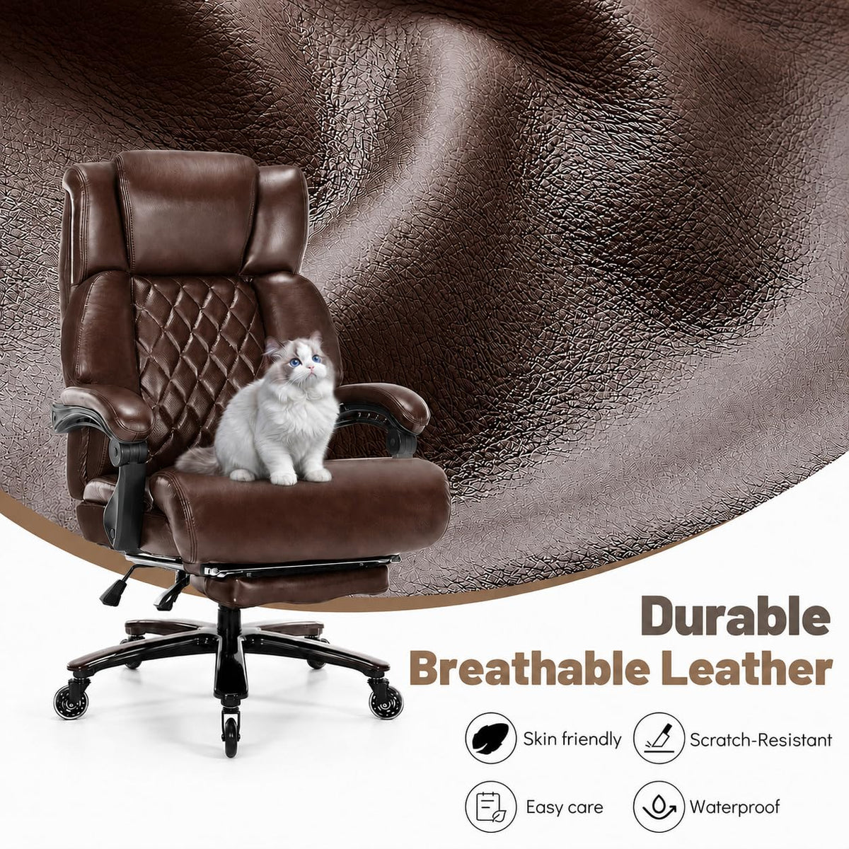 Big and Tall Office Chair with Footrest R515804