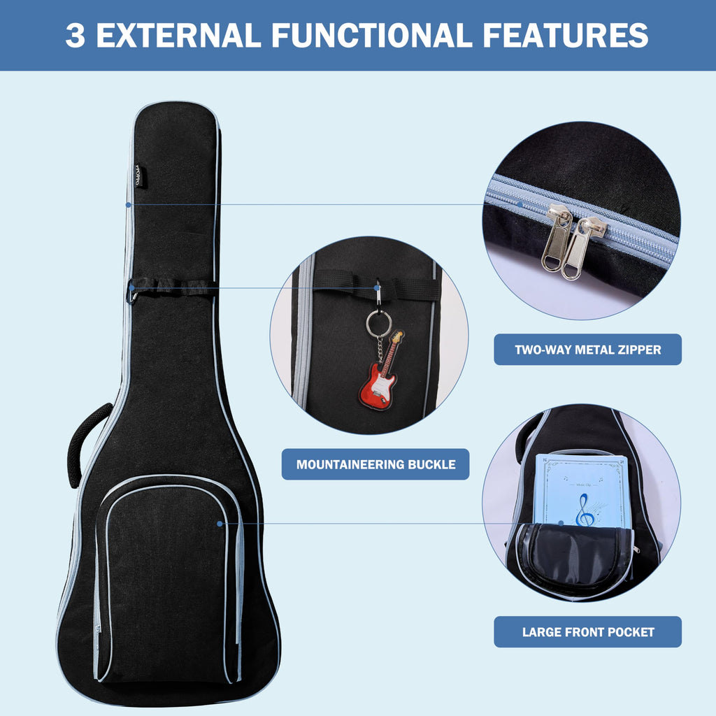 40 Inch 7mm Padded Waterproof Electric Guitar Gig Bag H273409