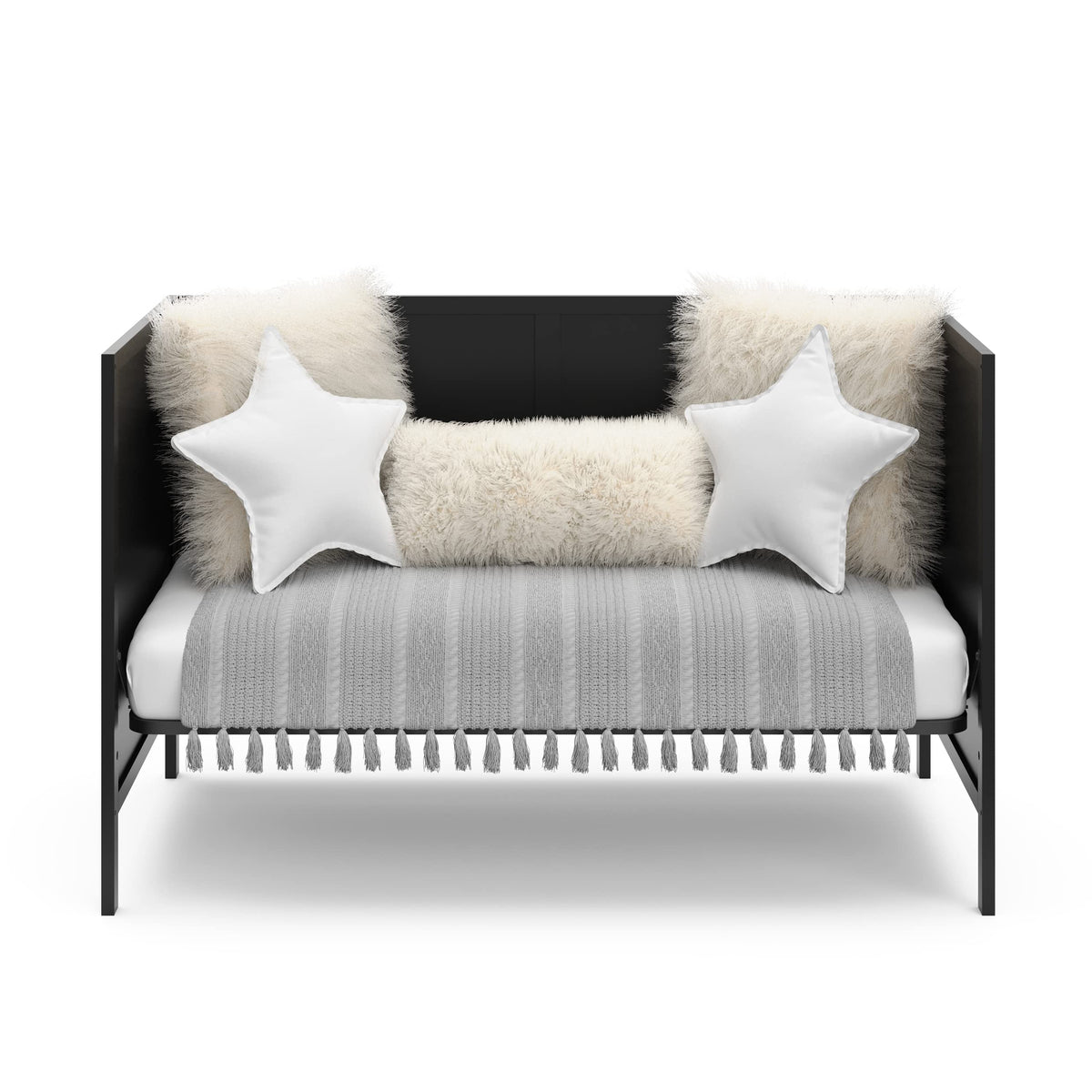 Black Crib and Mattress G258