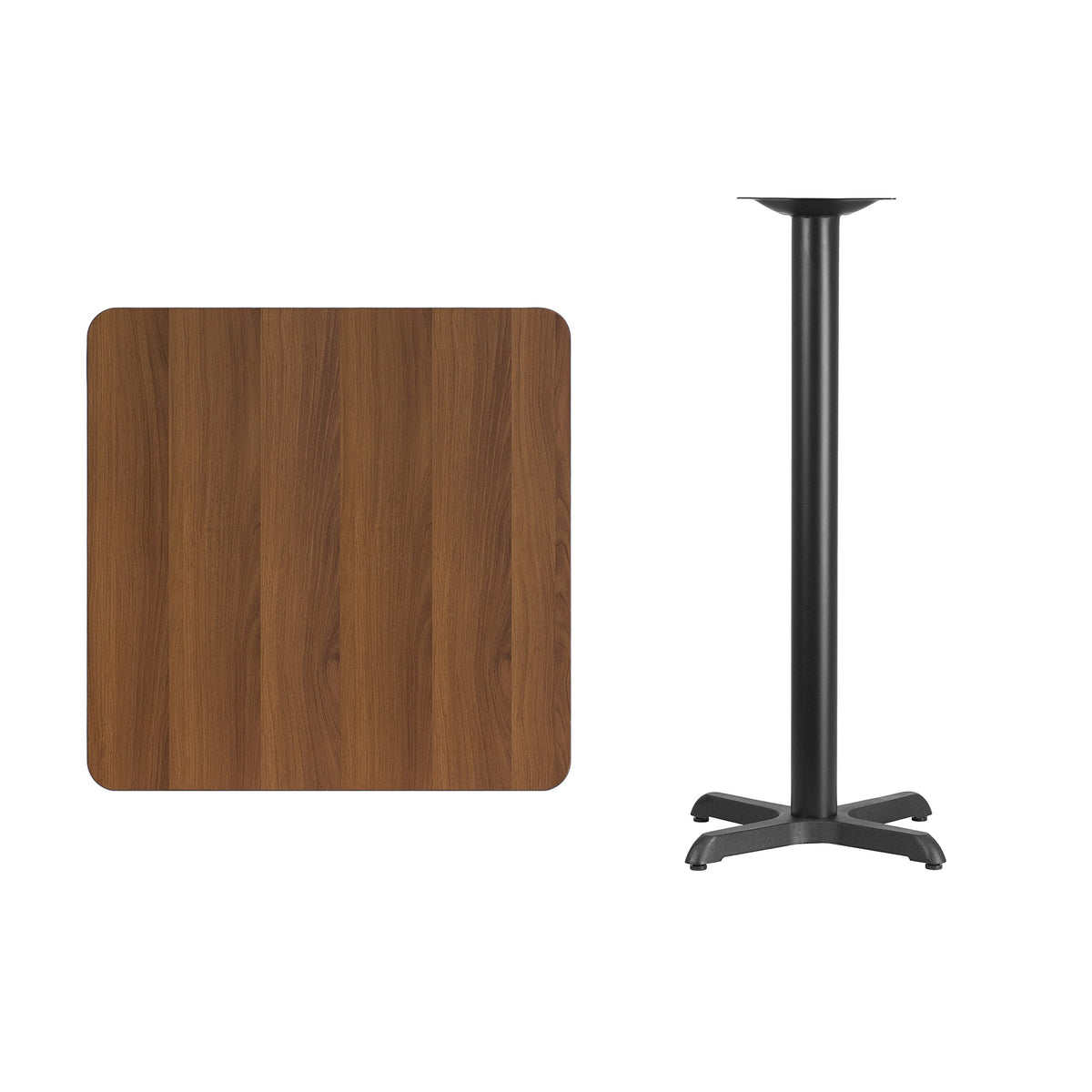 30" Square Table and X-Base V607040