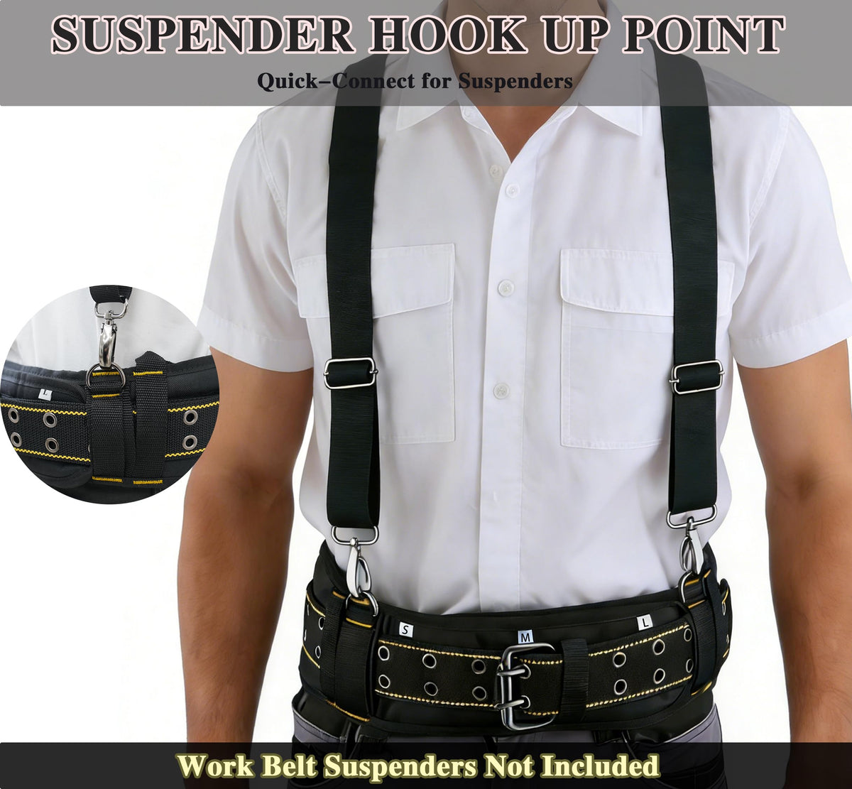 Padded Heavy Duty Work Belt with D Ring T2615