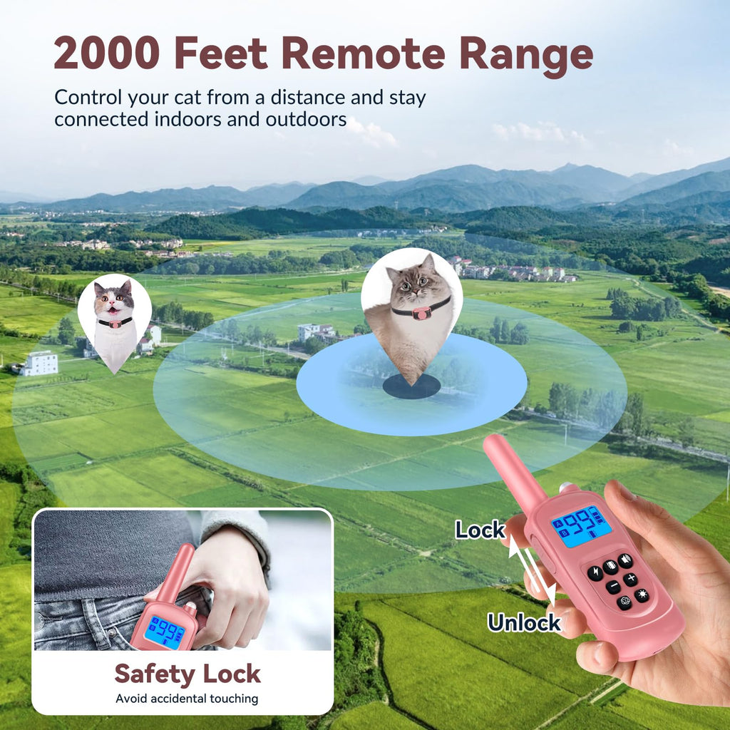 Pink Cat Shock Collar with Remote G20693