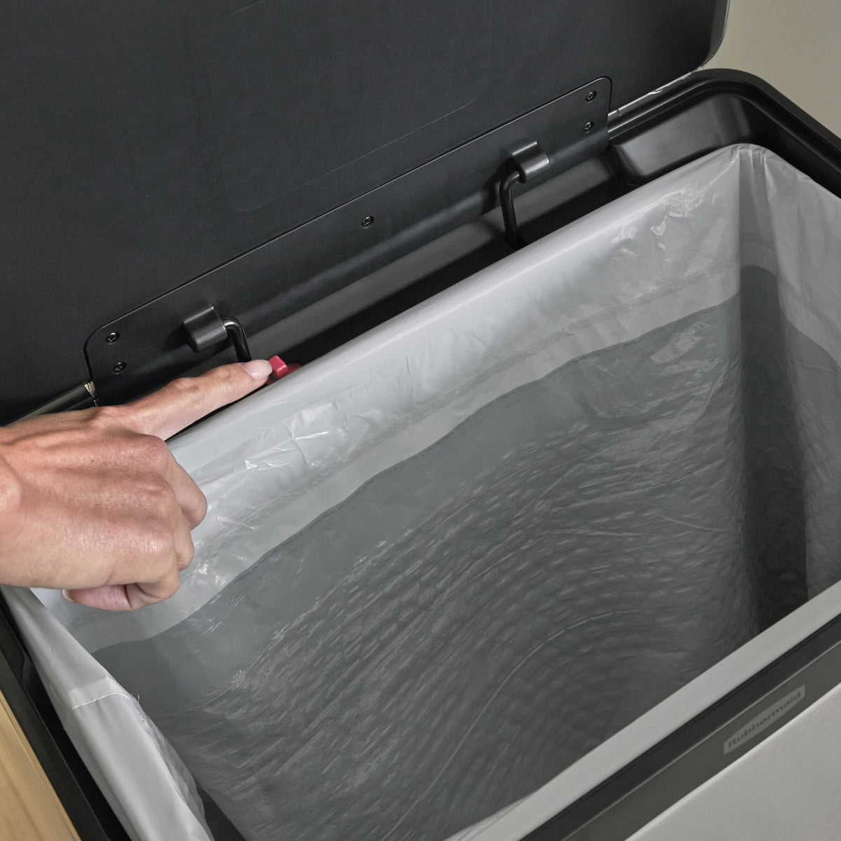 Stainless Steel Step-On Trash Can, 12 Gallon P513