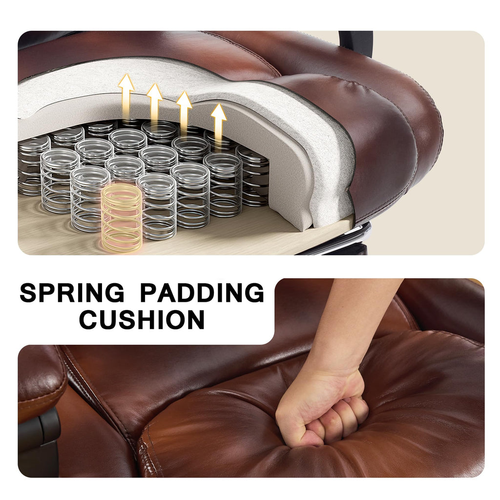 Brown PU Leather Heated Massage Executive Chair Y23676