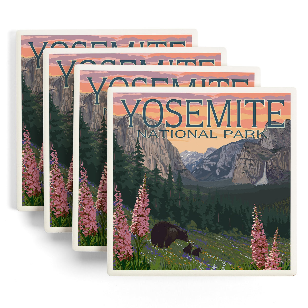 Yosemite National Park Ceramic Coasters Set of 4 J5373