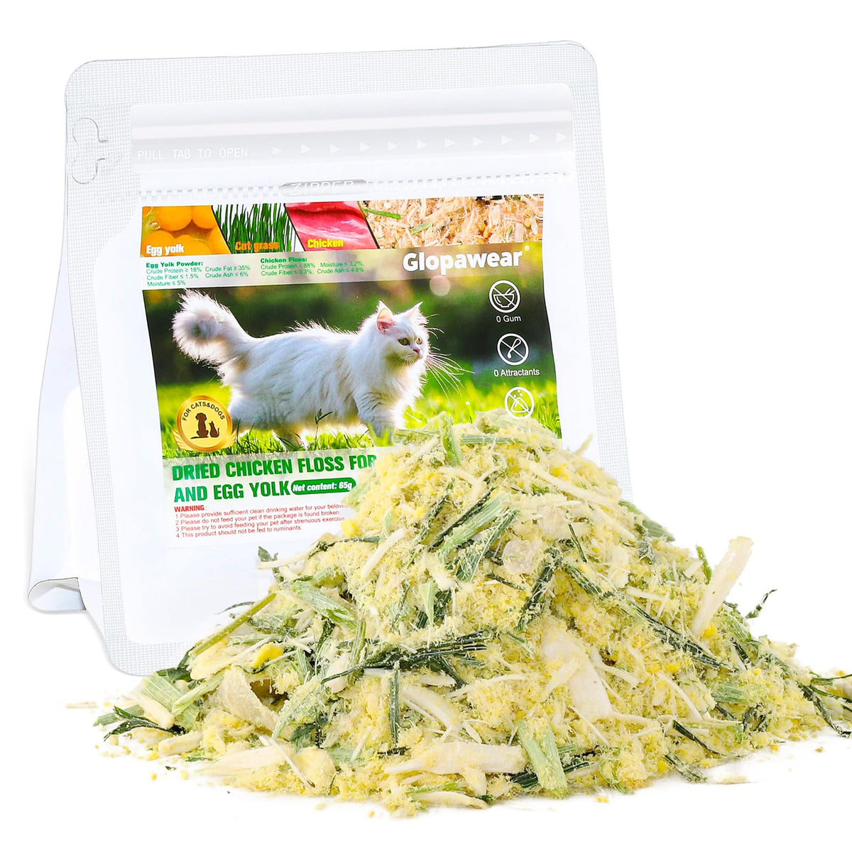 Freeze Drying Cat Grass Treats with Chicken & Egg Yolk 2.3 oz E684