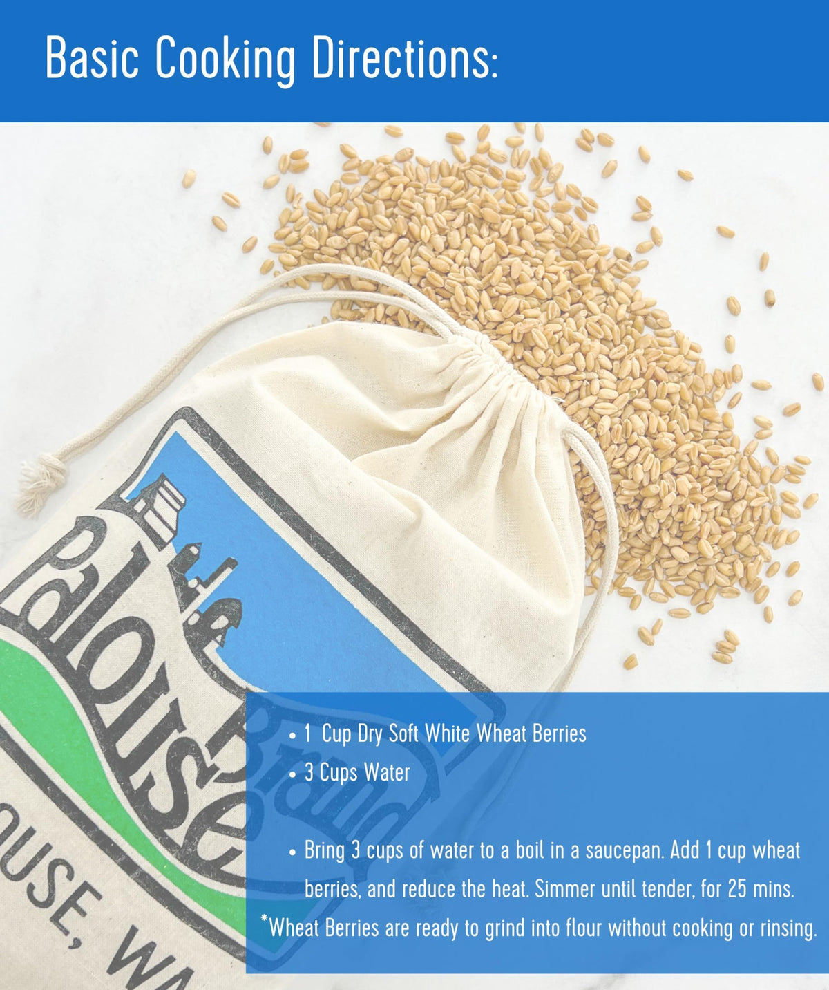 Soft White Wheat Berries 25 LBS L130