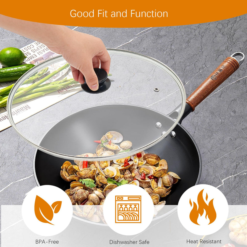 13 Inch Clear Tempered Glass Pan Lid M816