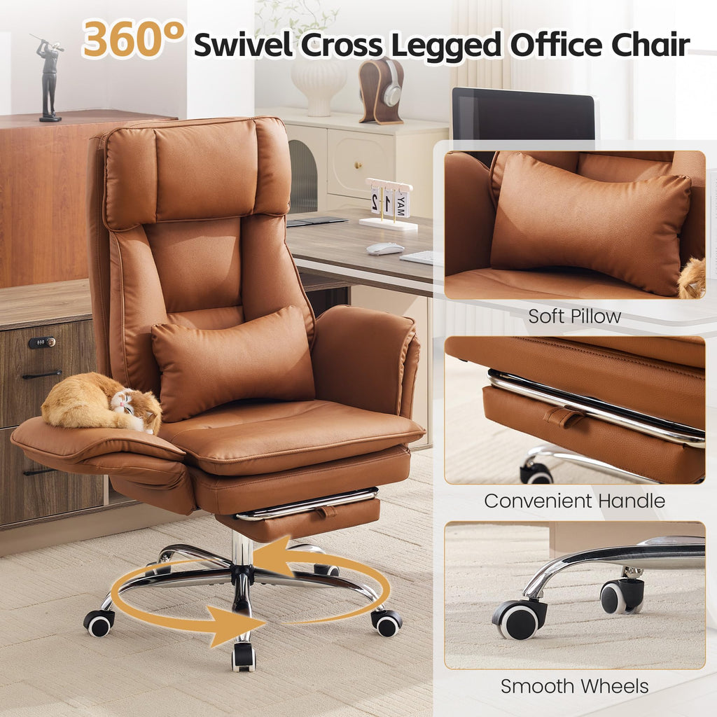 Big and Tall Office Chair with Footrest D509826