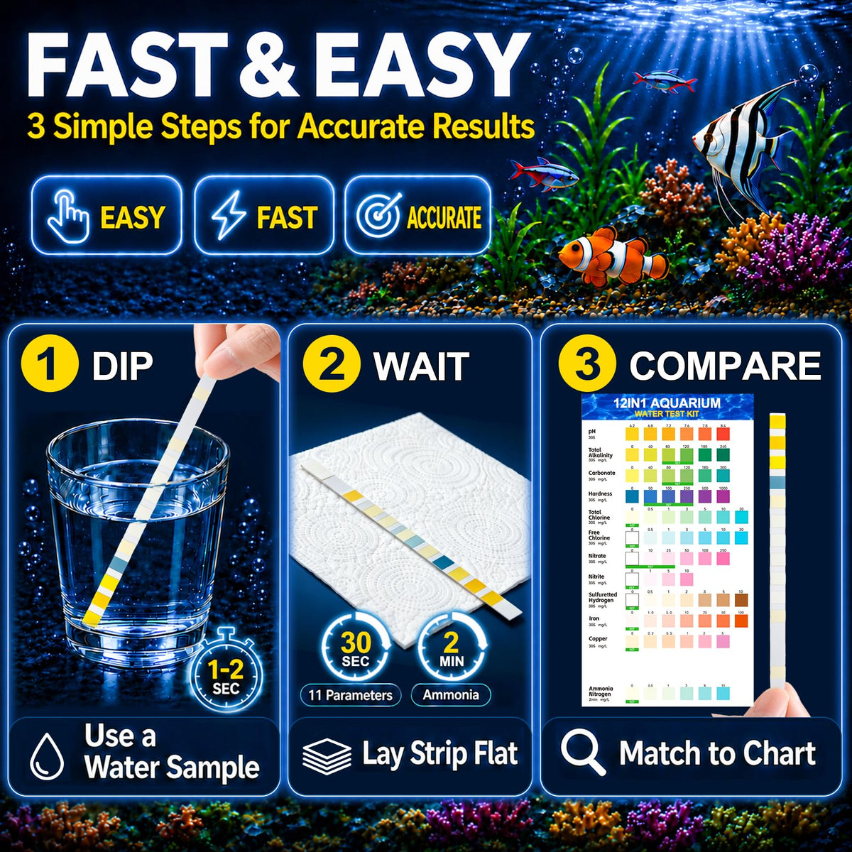 Aquarium Test Strips 50ct I730096