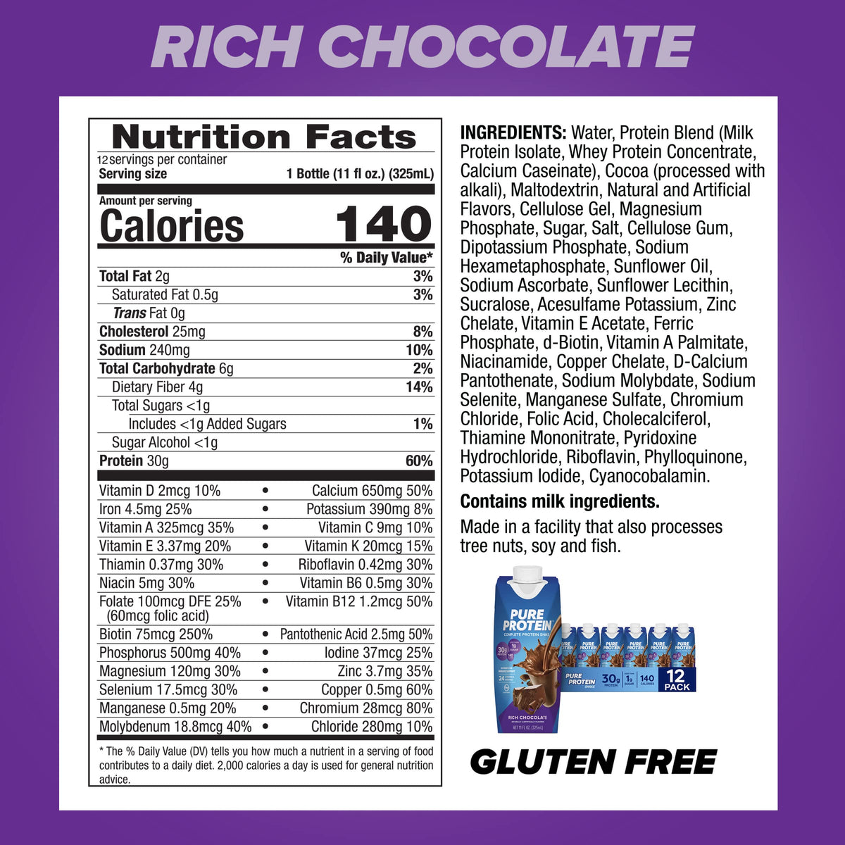 Chocolate Protein Shake & Bars, 12 Count Q874