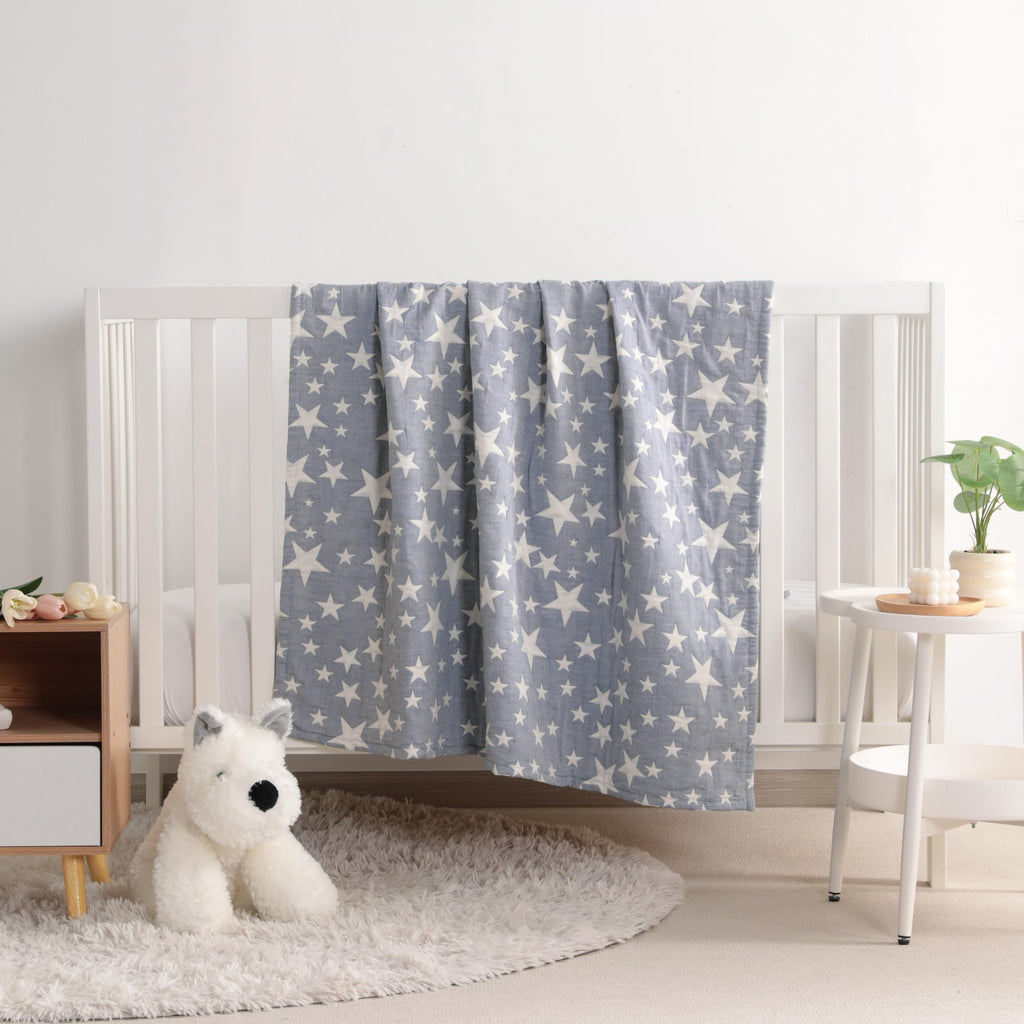 Blue Muslin Toddler Blanket T17385