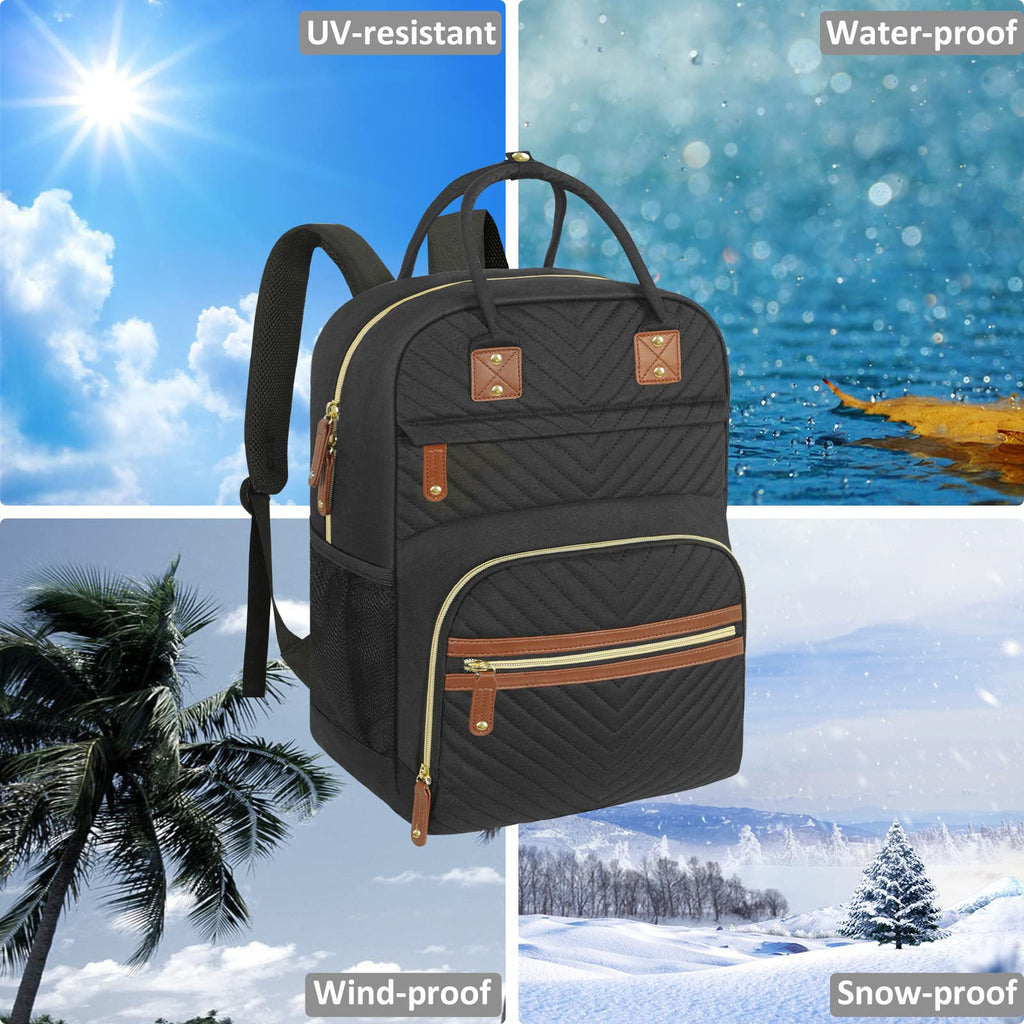Diaper Bag Backpack with Insulated Pockets Black I42076