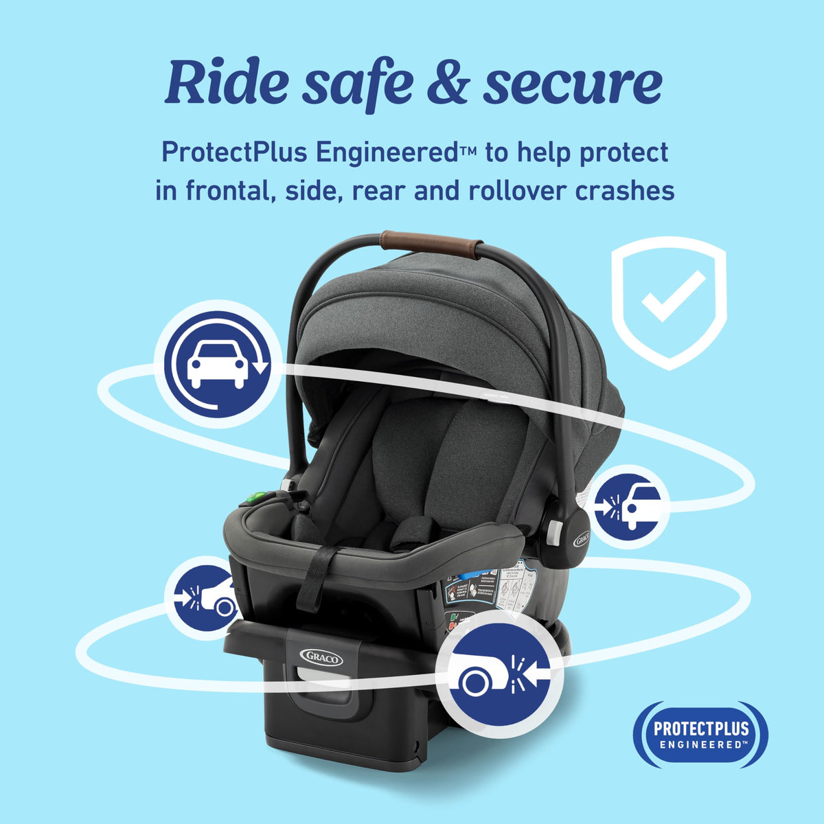 Infant Car Seat, Lightweight, Reclining Rear Facing Q187350
