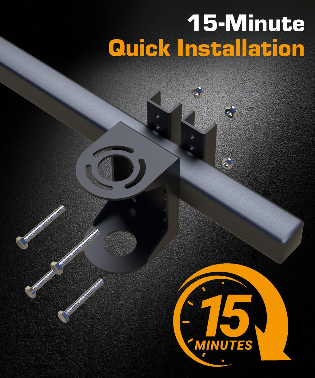 Black Steel Trailer Tongue Jack Stand Bracket A704849