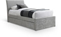 Grey Chenille Twin Trundle Bed R94928