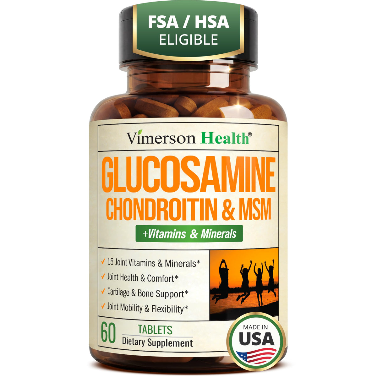 Glucosamine Chondroitin MSM Joint Supplements 60 Tabs Q314
