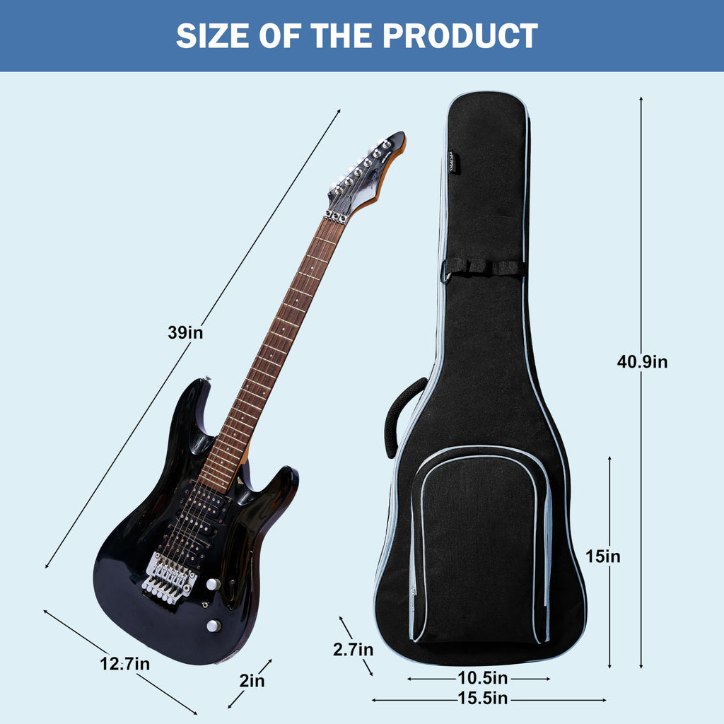 40 Inch 7mm Padded Waterproof Electric Guitar Gig Bag H273409