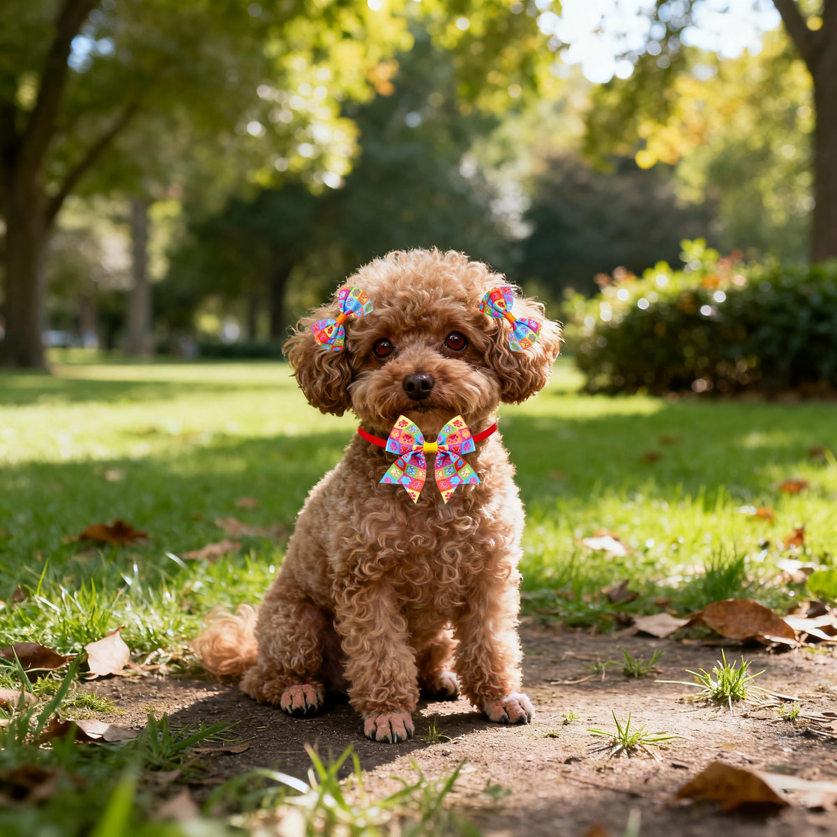 120PCS Dog Bows Collar Flowers and Bowties Grooming Accessories P38949