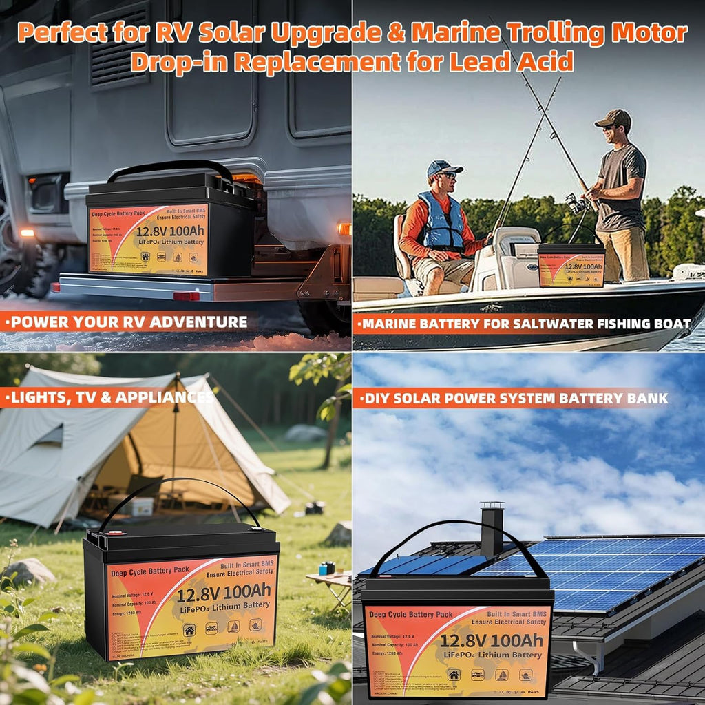 12V 100Ah LiFePO4 Deep Cycle Battery N59358