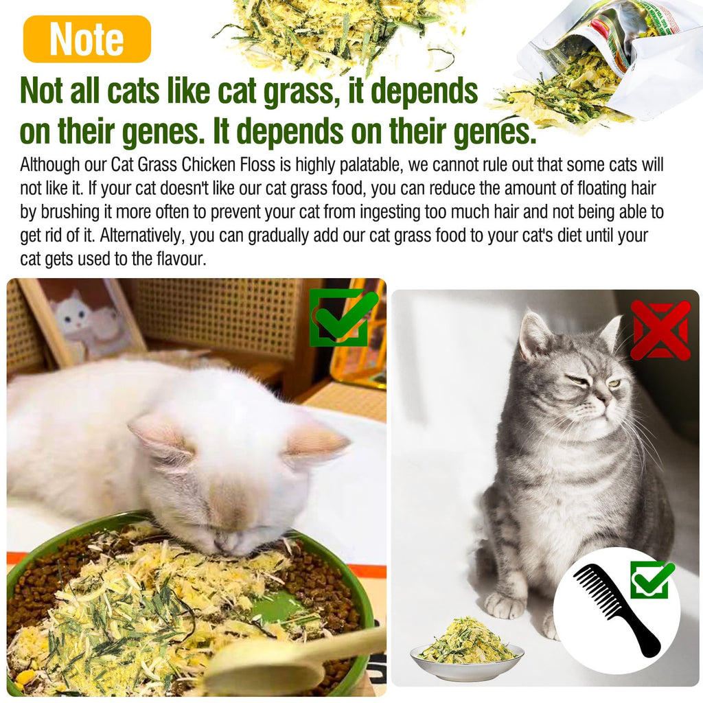 Freeze Drying Cat Grass Treats with Chicken & Egg Yolk 2.3 oz E684