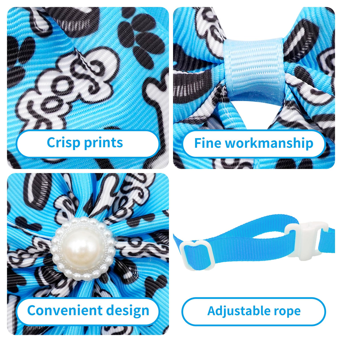 120PCS Dog Bows Collar Flowers and Bowties Grooming Accessories P38949