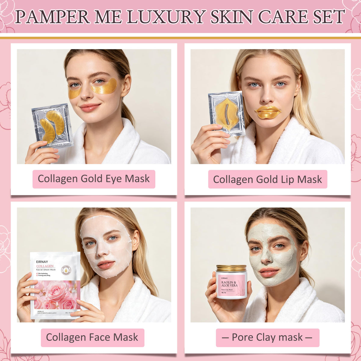 23pcs Rose Spa Gift Baskets A6165