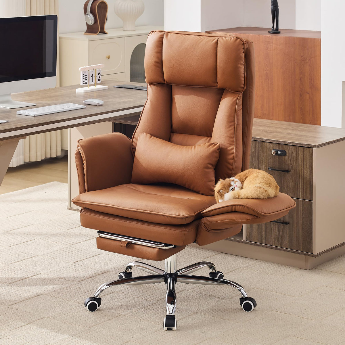Big and Tall Office Chair with Footrest D509826
