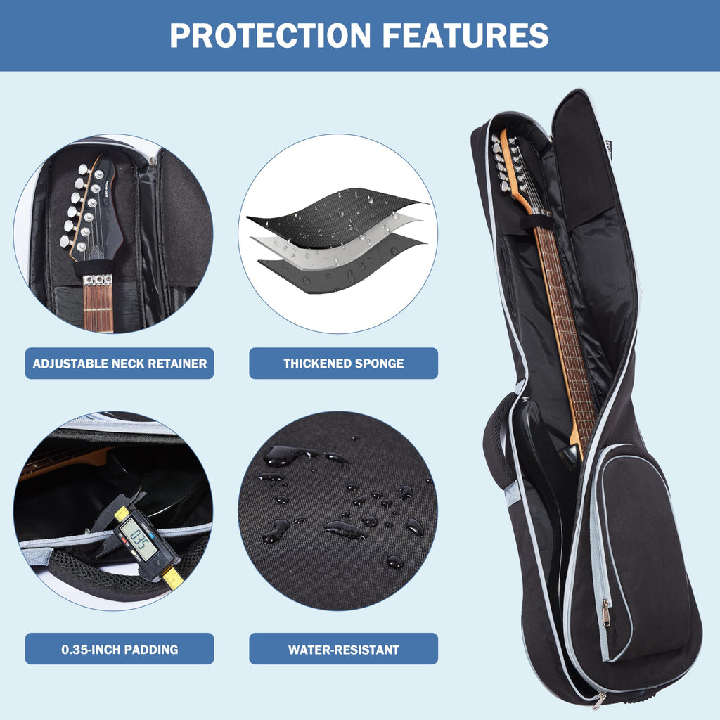 40 Inch 7mm Padded Waterproof Electric Guitar Gig Bag H273409