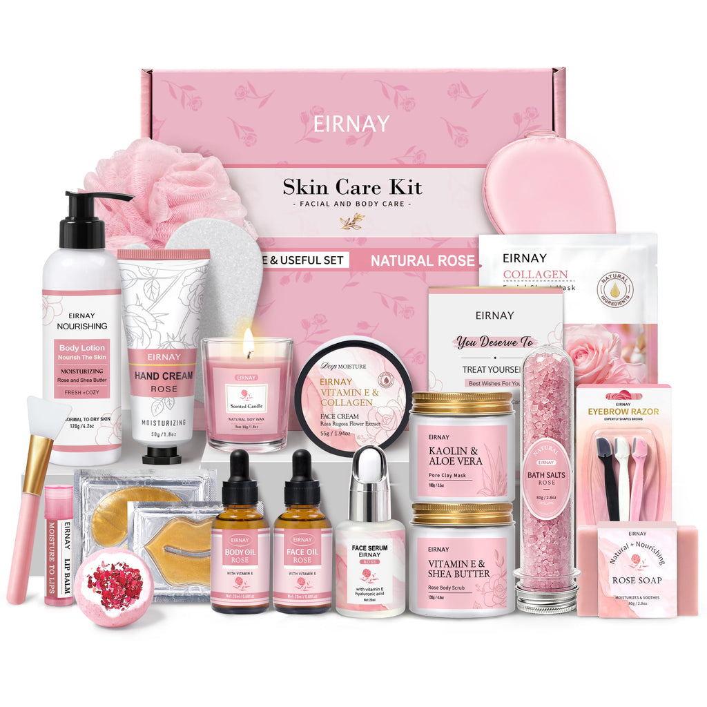 23pcs Rose Spa Gift Baskets A6165