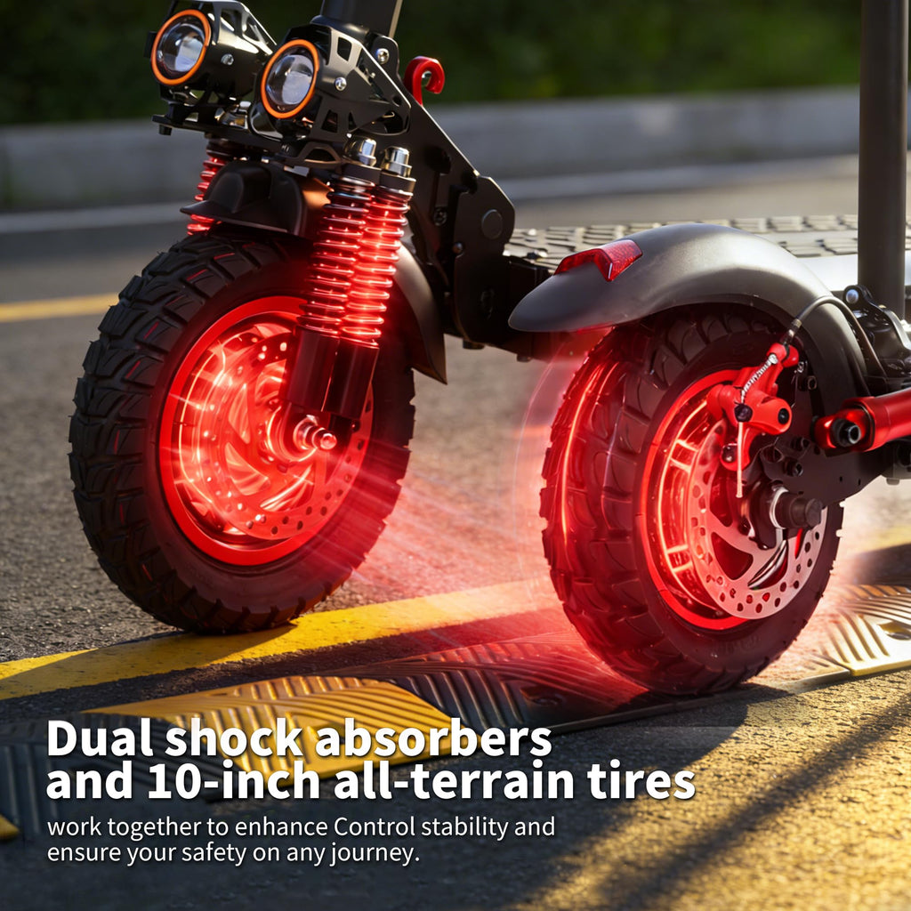 Electric Scooter with Seat, 1200W Motor, 28 MPH, 40 Miles Range, 48V 21AH Battery, 11" Off-Road Tire, Folding U83341