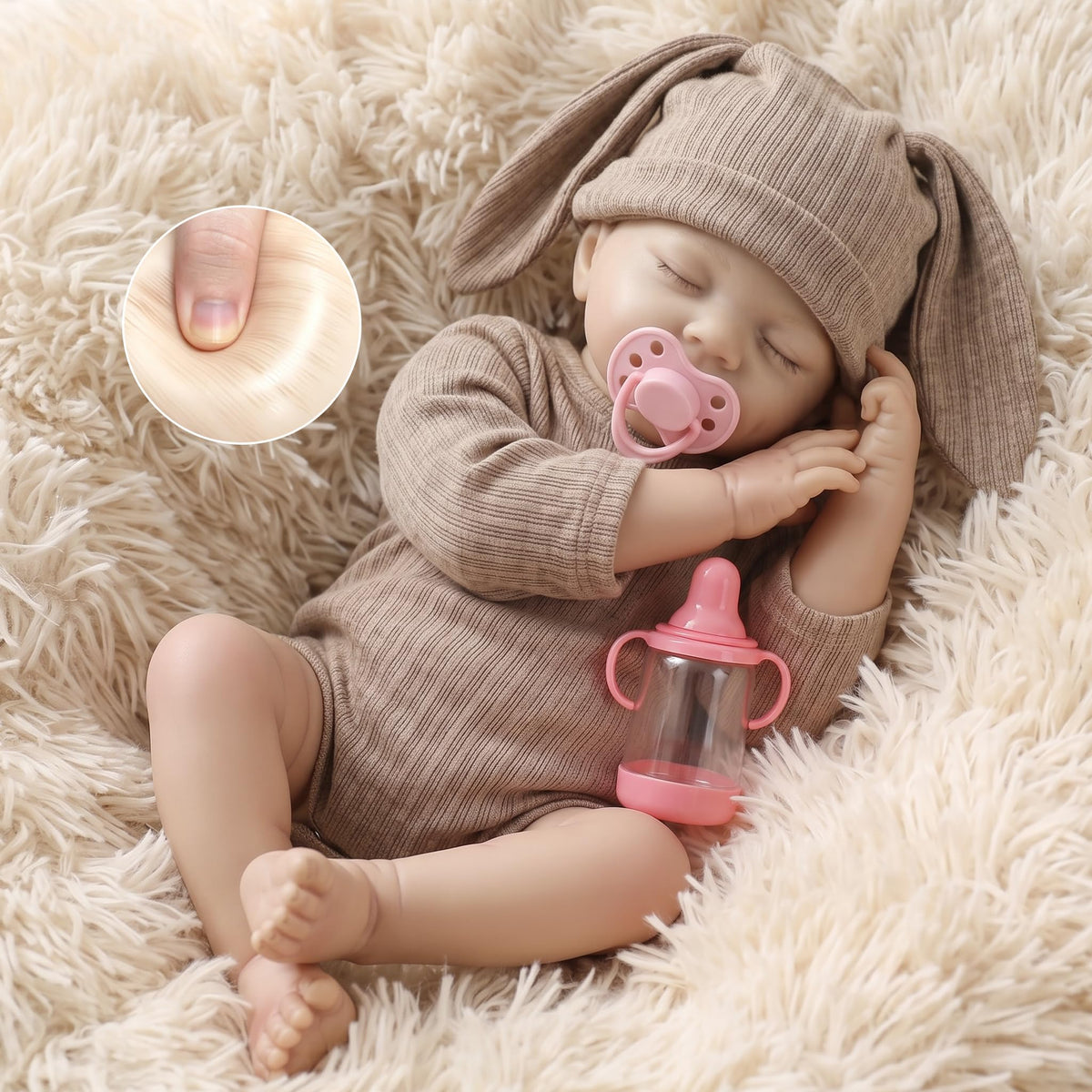 20 Inch Lifelike Reborn Baby Doll with Soft Vinyl Body A18577
