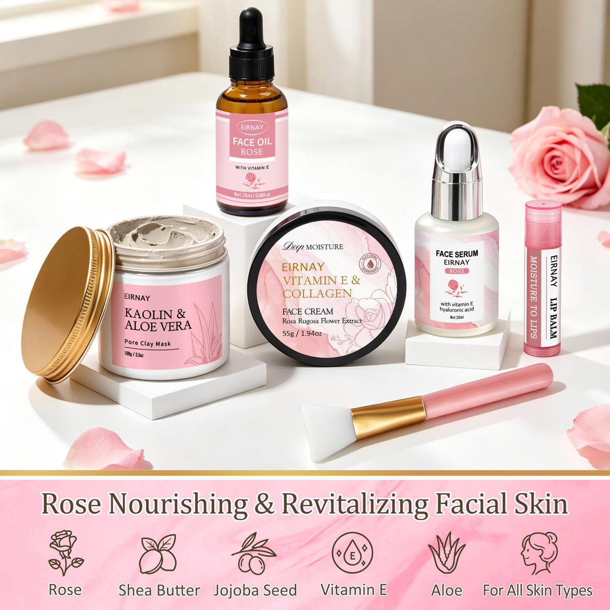 23pcs Rose Spa Gift Baskets A6165