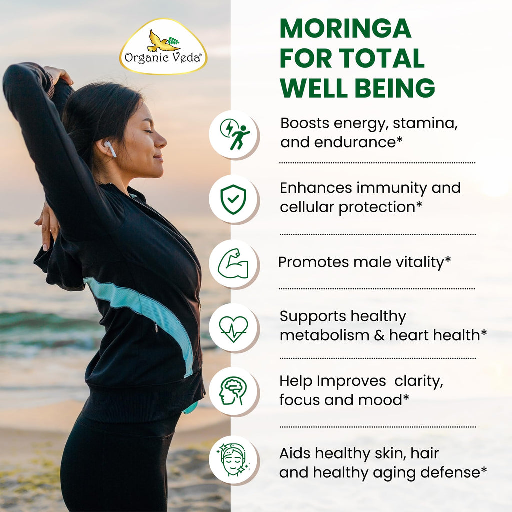 Organic Moringa Seeds Capsules 120 Vegan Capsules I373