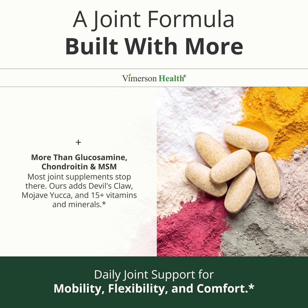 Glucosamine Chondroitin MSM Joint Supplements 60 Tabs Q314