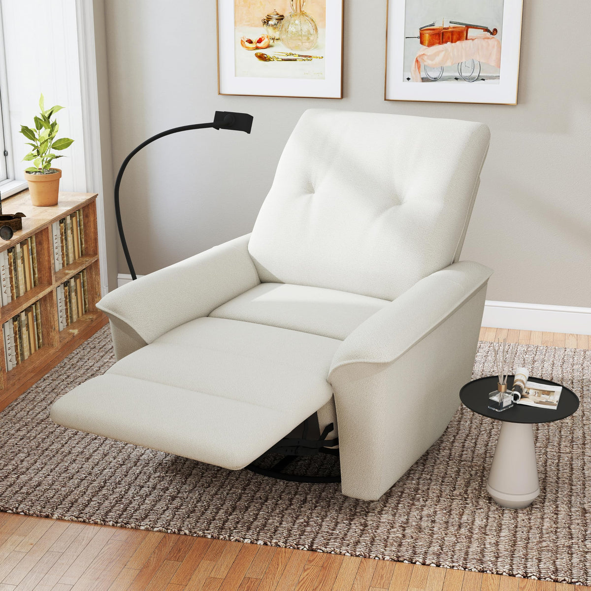 Power Swivel Rocker Recliner Chair with Phone Holder and USB Ports F113